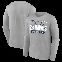Seattle Seahawks Gray Super Bowl LX Game Plan Long Sleeve T-Shirt