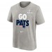 Подростковая New England Patriots Nike Gray Super Bowl LX Fast As Fast Gets Hometown Slogan T-Shirt