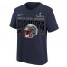Подростковая New England Patriots Nike Navy 2025 AFC Champions Glory Shield Helmet T-Shirt