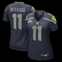 Женская Seattle Seahawks Jaxon Smith-Njigba Nike College Navy Super Bowl LX Patch Game Jersey