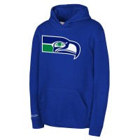 Подростковая толстовка Seattle Seahawks Mitchell & Ness Royal Retro Logo