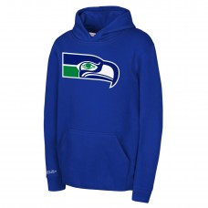 Подростковая толстовка Seattle Seahawks Mitchell & Ness Royal Retro Logo