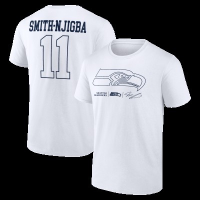 Seattle Seahawks Jaxon Smith-Njigba White Tonal Name & Number T-Shirt