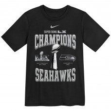 Preschool Seattle Seahawks Nike Black Super Bowl LX Champions Locker Room Trophy Collection T-Shirt
