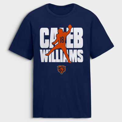 Футболка Chicago Bears Caleb Williams Navy Silo