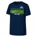 Подростковая Seattle Seahawks Fanatics College Navy Super Bowl LX Champions Autograph Roster T-Shirt