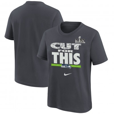Подростковая Seattle Seahawks Nike Charcoal Super Bowl LX Champions Parade T-Shirt