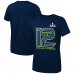 Подростковая Girls Seattle Seahawks Fanatics College Navy Super Bowl LX Champions On Top T-Shirt