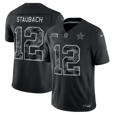 Джерси Roger Staubach Dallas Cowboys Nike 2026 Salute to Service Retired Stitched Limited - Black