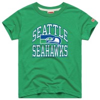 Подростковая футболка Seattle Seahawks Homage Green Arch Tri-Blend