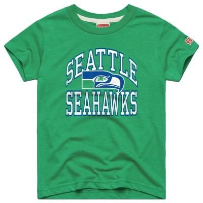 Подростковая футболка Seattle Seahawks Homage Green Arch Tri-Blend