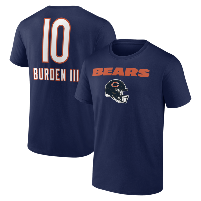 Футболка Chicago Bears Luther Burden III Navy Team Wordmark