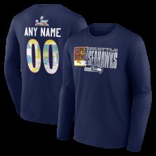 Seattle Seahawks College Navy Super Bowl LX Custom Name & Number Long Sleeve T-Shirt Seattle Seahawks College Navy Super Bowl LX Custom Name & Number Long Sleeve T-Shirt