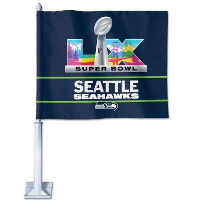 Seattle Seahawks WinCraft 2025 NFC Champions Double-Sided Car Flag