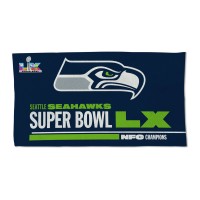 Seattle Seahawks WinCraft 2025 NFC Champions Locker Room On-Field Double-Sided 22 x 42 Celebration Towel