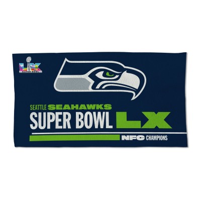 Seattle Seahawks WinCraft 2025 NFC Champions Locker Room On-Field Double-Sided 22 x 42 Celebration Towel