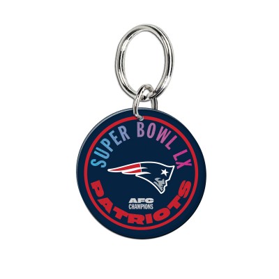 New England Patriots WinCraft 2025 AFC Champions Premium Acrylic Key Ring