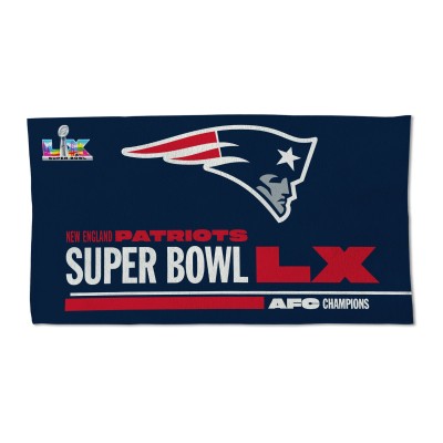 New England Patriots WinCraft 2025 AFC Champions Locker Room Double-Sided 22 x 42 Celebration Towel