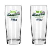 Seattle Seahawks The Memory Company 2025 NFC Champions Two-Pack 16oz. Pub Pilsner Glass Set