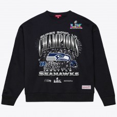Женская Seattle Seahawks Mitchell & Ness Black Super Bowl LX Champions Sweatshirt