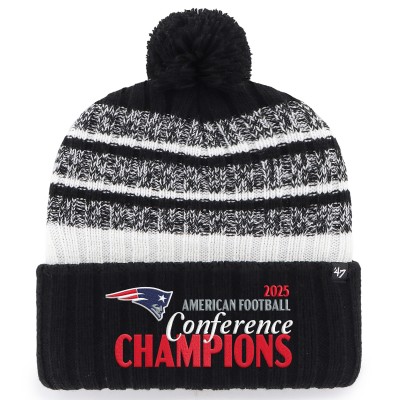 Шапка с помпоном New England Patriots 47 Black 2025 AFC Champions Tavern