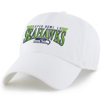 Бейсболка Seattle Seahawks 47 White Super Bowl LX Clean Up