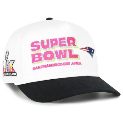 Бейсболка New England Patriots 47 White/Black Super Bowl LX Stacked Hitch