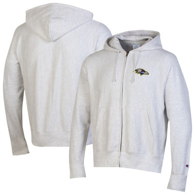 Толстовка Baltimore Ravens Champion Gray Reverse Weave Full-Zip
