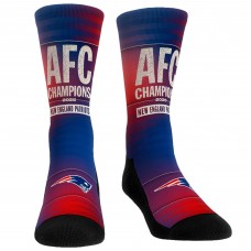 Unisex New England Patriots Rock Em Socks Navy 2025 AFC Champions Crew Socks
