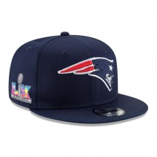 Бейсболка New England Patriots New Era Navy Super Bowl LX Side Patch 9FIFTY Snapback Бейсболка New England Patriots New Era Navy Super Bowl LX Side Patch 9FIFTY Snapback