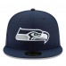 Бейсболка Seattle Seahawks New Era College Navy Super Bowl LX Side Patch 59FIFTY
