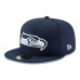 Бейсболка Seattle Seahawks New Era College Navy Super Bowl LX Side Patch 59FIFTY