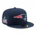 Бейсболка New England Patriots New Era Navy Super Bowl LX Side Patch 59FIFTY Бейсболка New England Patriots New Era Navy Super Bowl LX Side Patch 59FIFTY