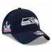 Бейсболка Seattle Seahawks New Era College Navy Super Bowl LX Side Patch 9TWENTY