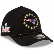 Бейсболка New England Patriots New Era Black Super Bowl LX 39THIRTY M-Crown Rope Бейсболка New England Patriots New Era Black Super Bowl LX 39THIRTY M-Crown Rope