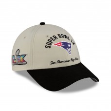 Бейсболка New England Patriots New Era Cream/Black Super Bowl LX 9FORTY Бейсболка New England Patriots New Era Cream/Black Super Bowl LX 9FORTY