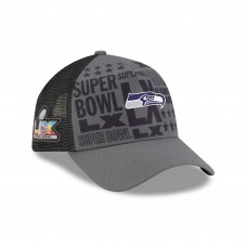 Бейсболка Seattle Seahawks New Era Charcoal Super Bowl LX 9FORTY A-Frame Trucker Бейсболка Seattle Seahawks New Era Charcoal Super Bowl LX 9FORTY A-Frame Trucker