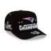 Бейсболка New England Patriots New Era Black 2025 AFC Champions Locker Room Trophy Collection A-Frame 9FIFTY Snapback