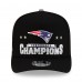 Бейсболка New England Patriots New Era Black 2025 AFC Champions Locker Room Trophy Collection A-Frame 9FIFTY Snapback