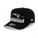 Бейсболка New England Patriots New Era Black 2025 AFC Champions Locker Room Trophy Collection A-Frame 9FIFTY Snapback
