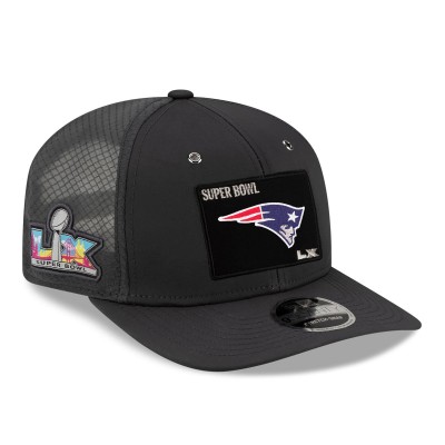 Бейсболка New England Patriots New Era Charcoal Super Bowl LX Opening Night 9SEVENTY