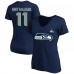 Женская Seattle Seahawks Jaxon Smith-Njigba Fanatics College Navy Super Bowl LX Patch Plus Size Name & Number V-Neck T-Shirt Женская Seattle Seahawks Jaxon Smith-Njigba Fanatics College Navy Super Bowl LX Patch Plus Size Name & Number V-Neck T-Shirt