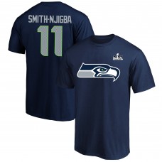 Футболка Seattle Seahawks Jaxon Smith-Njigba Fanatics College Navy Super Bowl LX Patch Big & Tall Name & Number