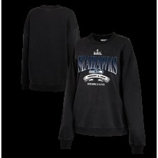 Женская Seattle Seahawks WEAR by Erin Andrews Black Super Bowl LX Fleece Sweatshirt Женская Seattle Seahawks WEAR by Erin Andrews Black Super Bowl LX Fleece Sweatshirt