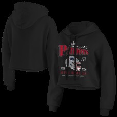 Женская New England Patriots WEAR by Erin Andrews Black Super Bowl LX Cropped Hoodie Женская New England Patriots WEAR by Erin Andrews Black Super Bowl LX Cropped Hoodie