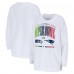 Женская New England Patriots vs. Seattle Seahawks WEAR by Erin Andrews White Super Bowl LX Matchup Sweatshirt