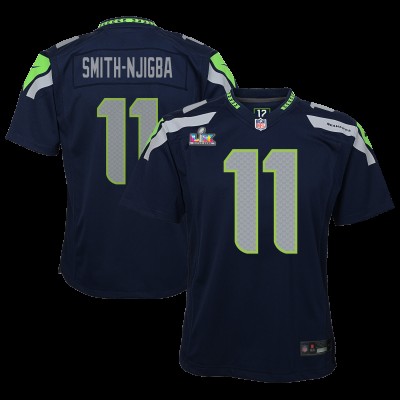 Подростковая Seattle Seahawks Jaxon Smith-Njigba Nike College Navy Super Bowl LX Patch Game Jersey