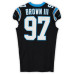 Игровая джерси Bobby Brown III Carolina Panthers Fanatics Authentic #97 Black Nike vs. Los Angeles Rams on January 10, 2026