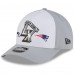 Бейсболка New England Patriots vs. Seattle Seahawks New Era Gray/White Super Bowl LX Matchup A-Frame 9FORTY