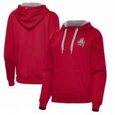 Женская New England Patriots Antigua Red 2025 AFC Champions Victory Hoodie Женская New England Patriots Antigua Red 2025 AFC Champions Victory Hoodie